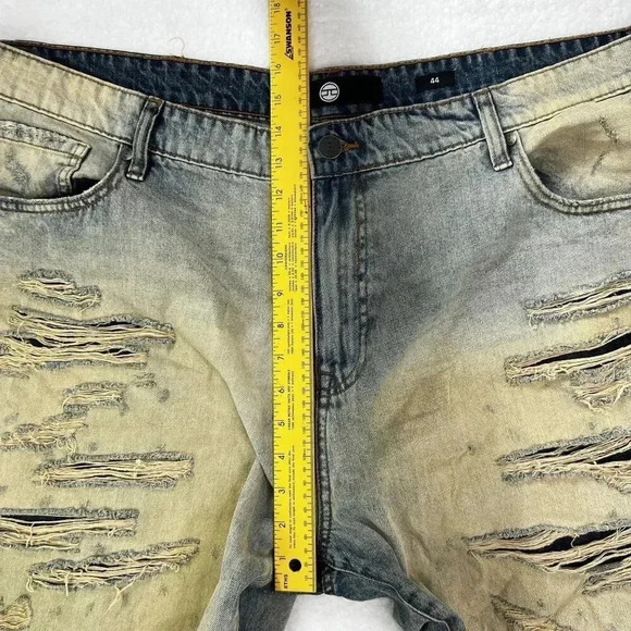 Jordan Craig Shredded Lager Men Shorts J3164SX Size 44 Blue Grunge Rock - Picture 15 of 16